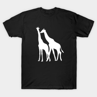 Graceful Giants - Two Giraffes Silhouette T-Shirt